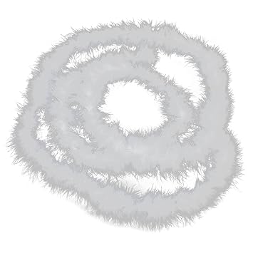 Vococal® 2m Flauschige Federboa Kostüm Hochzeitsgesellschaft Weihnachten Decoration, Weiß