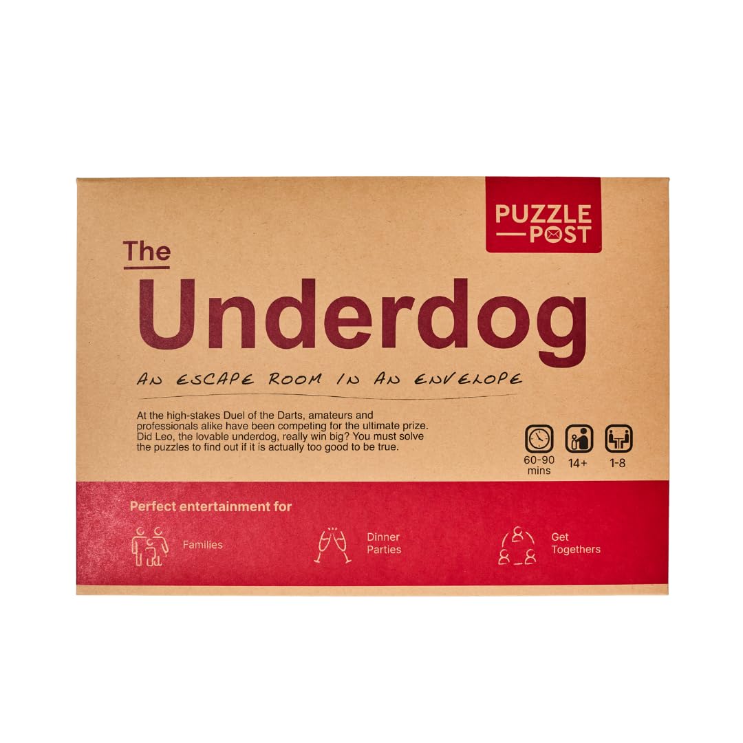 Unique Escape Room In An Envelope | Great For Groups - Families & Friends | Perfect For Games Night | Escape Room In A Box | Puzzle Mystery Game - The Underdog — image 1