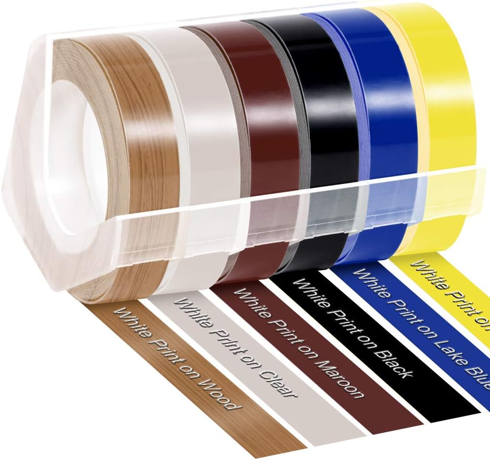Greateam Compatible Embossing Tape Replacement for Dymo Embossing Label