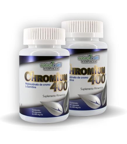 chromium 400 l carnitina para que sirve CHROMIUM 400, 2 frascoS con 120 cápsulas de 400 mg c/u. (2) :  Amazon.com.mx: Salud y Cuidado Personal