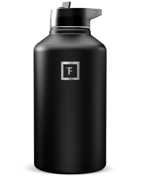 IRON °FLASK 64 OZ WIDE MOUTH WATER BOTTLE WITH STRAW