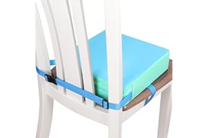 SMZCTYI Toddler Booster Seat for Dining Table, Double Safe Adjustable Straps Portable Booster Seat Dining Table, PU Washable Kids Booster Seats, Portable Travel Increasing Cushion Seat