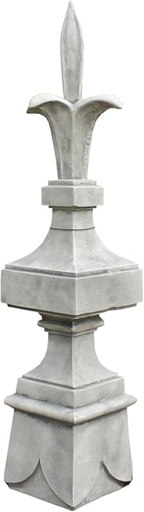 Skulptur Stele Lilie Figur Steinguss Antik Gartendekoration Obelisk Amazon De Kuche Haushalt