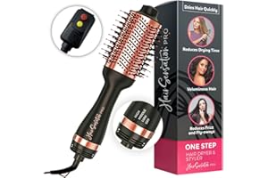 HAIR SENSATION PRO Hair Brush Blow Dryer Brush in One, 4 in 1 Styling Tools, Hair Blow Dryer with ION Generator, and Ceramic Coating for Fast Drying, Perfect One Step Hair Dryer and Volumizer for All Hair Types