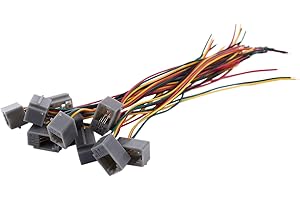 UtopixHub 10 Pcs 616E 4P4C RJ9 Female Telephone Connector Adapter w 4 Wires 8cm