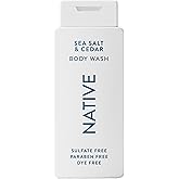 Native Body Wash Contains Naturally Derived Ingredients | For Women & Men, Sulfate, Paraben, & Dye Free Leaving Skin Soft and Hydrating | Sea Salt & Cedar 18 oz