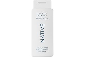 Native Body Wash Contains Naturally Derived Ingredients | For Women & Men, Sulfate, Paraben, & Dye Free Leaving Skin Soft and Hydrating | Sea Salt & Cedar 18 oz