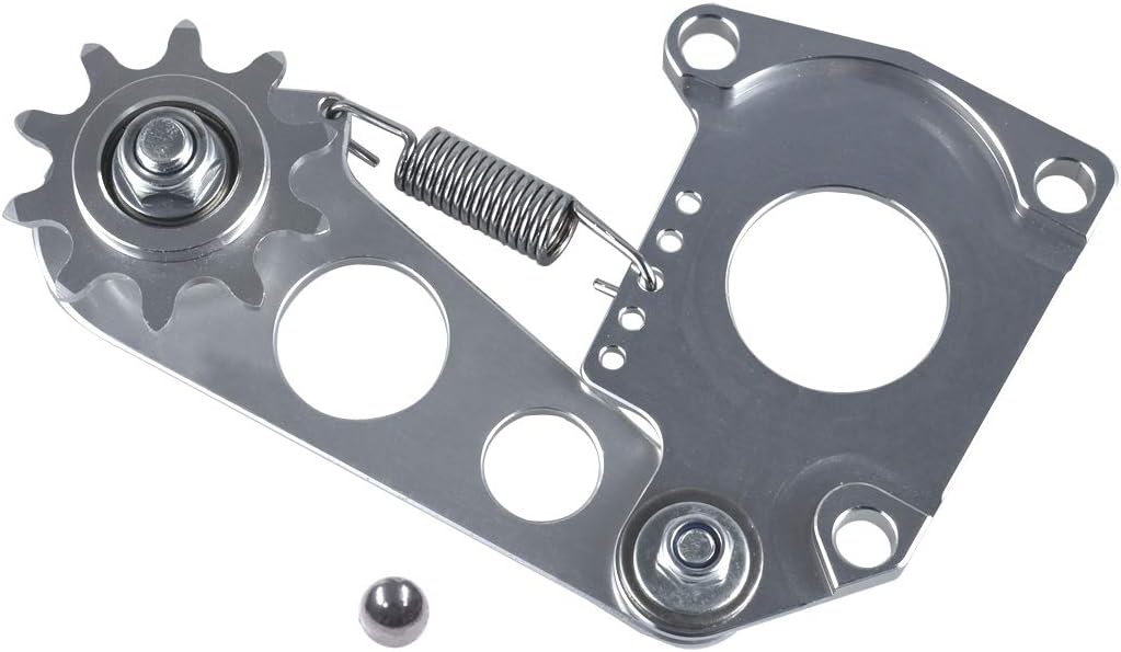 UAUS Adjustable Chain Tensioner W/Chain Guide CNC Silver Fit 415 Chain For 49cc 66cc 80cc Engine Motorized Bike Bicycle