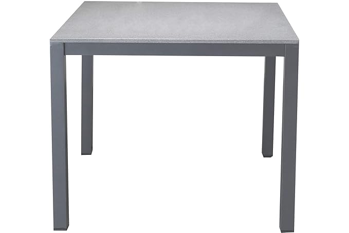 kynast exklusiv Aluminium Gartentisch 90x90 cm Spraystone anthrazit/hellgrau