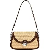 Straw Crossbody Bag for Women Small Shoulder Handbag Fashion Hobo Bag Trendy Underarm Mini Purse