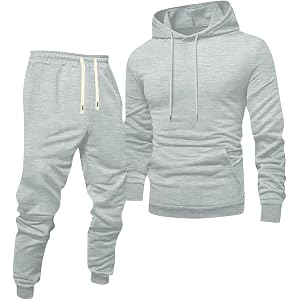 Shiketong Men's Fleece Tracksuit 2 Piece Set Casual Pullover Hoodie Pullover & Sweatpants Jogging Suits Fall Winter Apparel