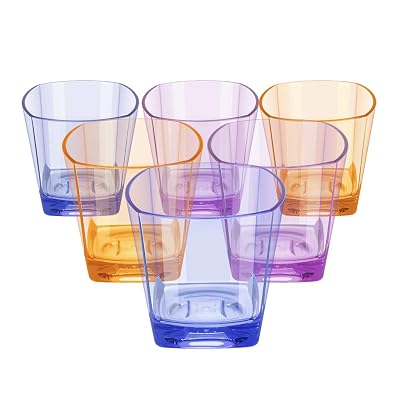 EggFoil Plastic Tumblers, 6 Oz Square Unbreakable Honduras | Ubuy