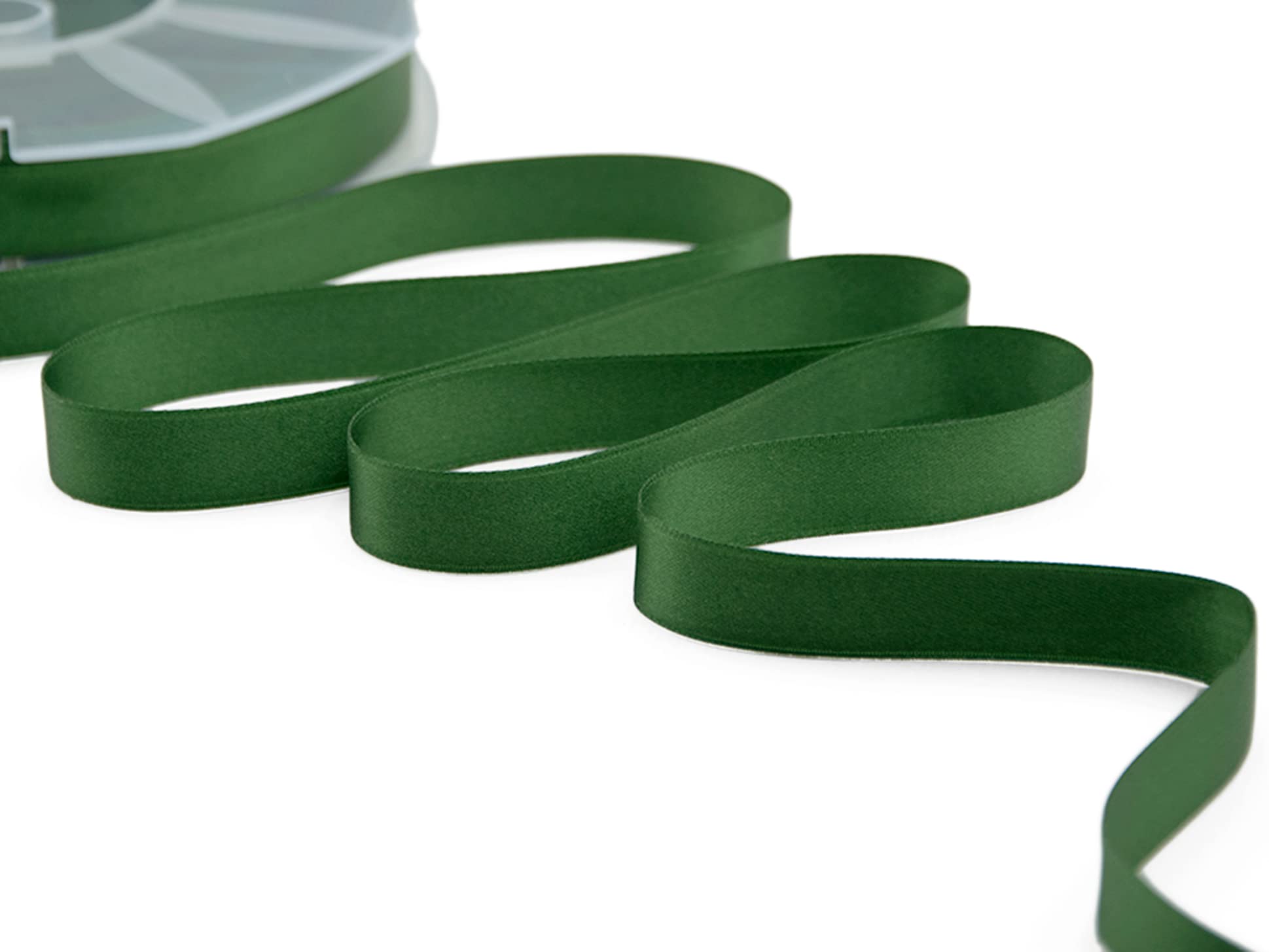 Furlanis - Double Satin Ribbon, Decoration, Gift, Christmas Packing, Wedding, Party, Made in Italy - English Green, 16 mm x 25 m