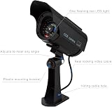 TOROTON Bullet Dummy Security Camera Solar Powered 4 Pack LED Flashing view 2