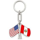 Peru Keychain Llavero Peruano Peruana Souvenir Gift Metal Enamel Bandera