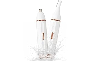 BLIBEE Nose Hair Trimmer for Women - 2-in-1 Painless Eyebrow & Facial Hair Trimmer for Women and Men, USB Rechargeable, Waterproof & Easy to Clean, Ear & Nose Groomer