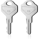 PIHIL 010 Key Cash Drawer, Replacement for M-S 010R or 010L Locks | Fits Many POS Registers, Cash Drawer and Lock Boxes, 2 Pack
