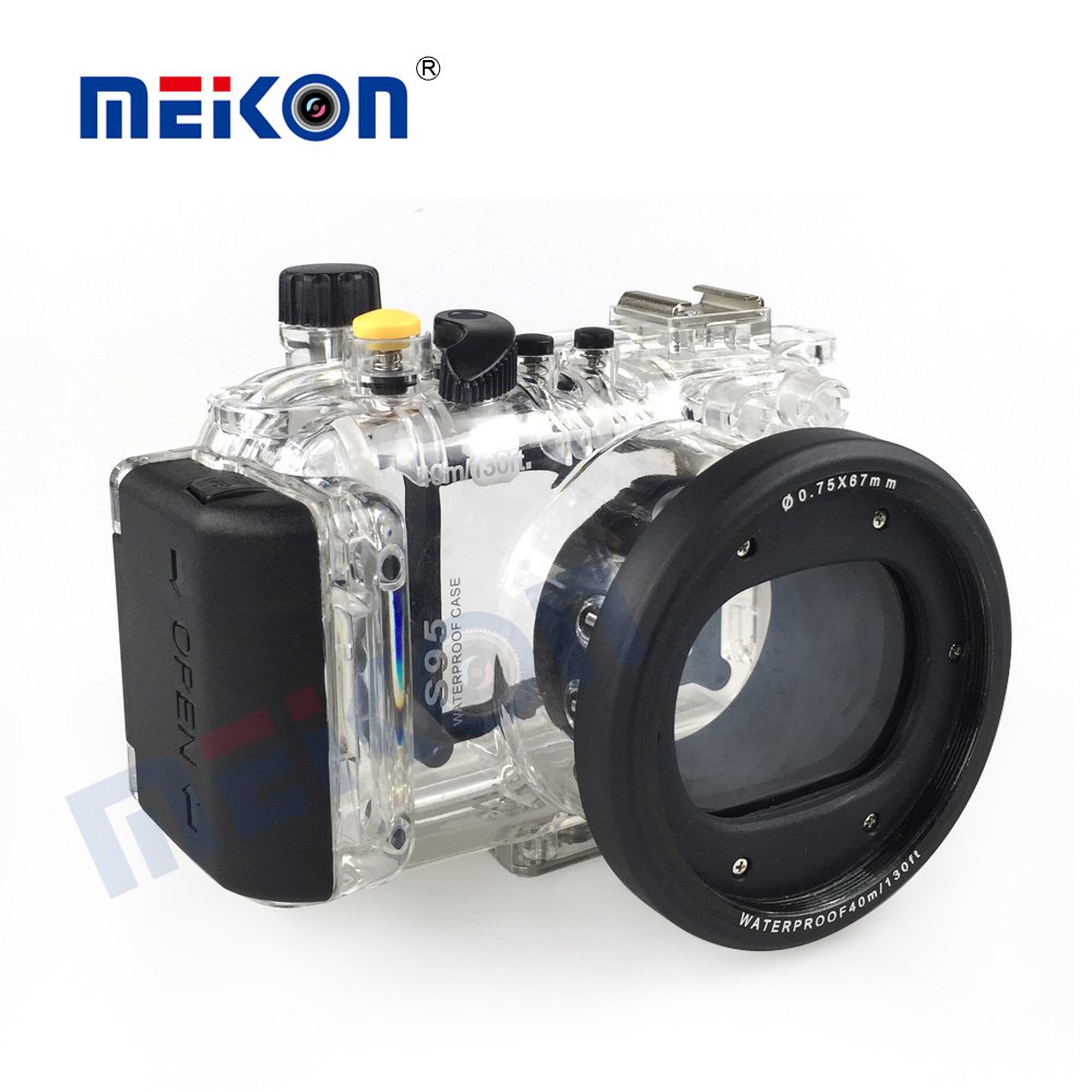 Meikon Underwater Waterproof Camera Housing Case For Canon S95 Camera Transparent Cover