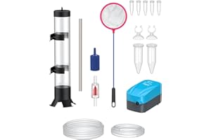 Pawfly Brine Shrimp Hatchery Kit, Shrimp Egg Incubator, Brine Shrimps Hatching Set, Artemia Hatchery with Air Pump, Live Brine Shrimps Net, Automatic Feeders & More