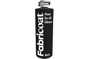 Fabricoat - Fabric Paint for Furniture - 8.5oz / 250ml Black- Restore or Change the Color of Couches, Chairs, Upholstery, Soft Furnishings, Car Interiors, Clothing, & Footwear