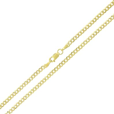 4MM Curb Chain Cuban Link Necklace 