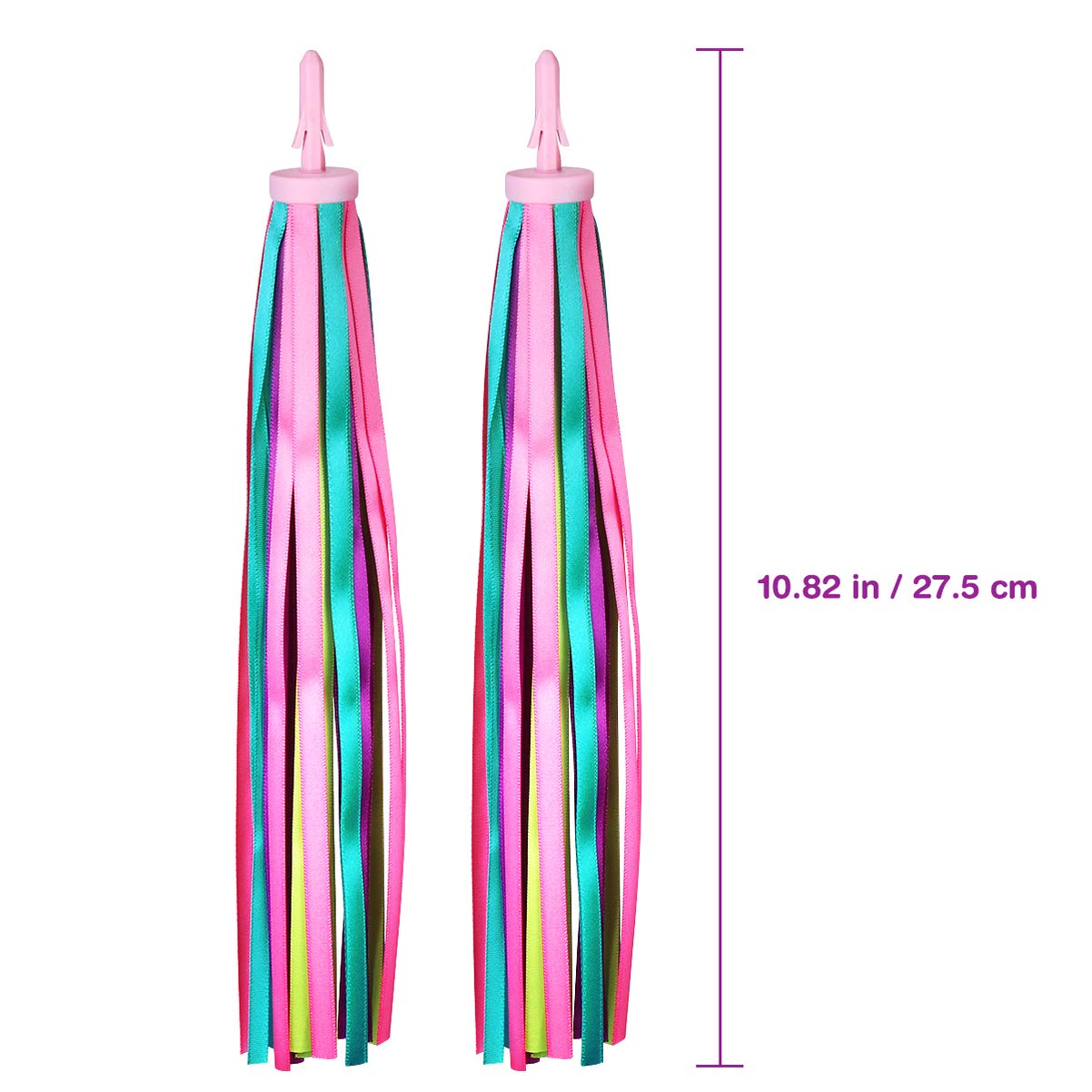 Bike Handlebar Streamers Colorful Bike Streamers Handlebar Ribbons Tassels for Kids Bike Bicycle Baby Carrier Kids Bike Accessories 1Pair
