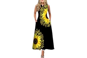 ZEFOTIM Summer Dresses for Women 2023 Short Sleeve/Sleeveless Floral V Neck Midi Dress Casual Fashion Flowy Dresses