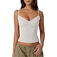 QINSEN Womens Spaghetti Strap Sweetheart Neck Sleeveless Top Slim Fit Going Out Camisole Basic Top