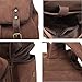 Aidonger Unisex Vintage Canvas and Leather Casual Backpack (Coffee)