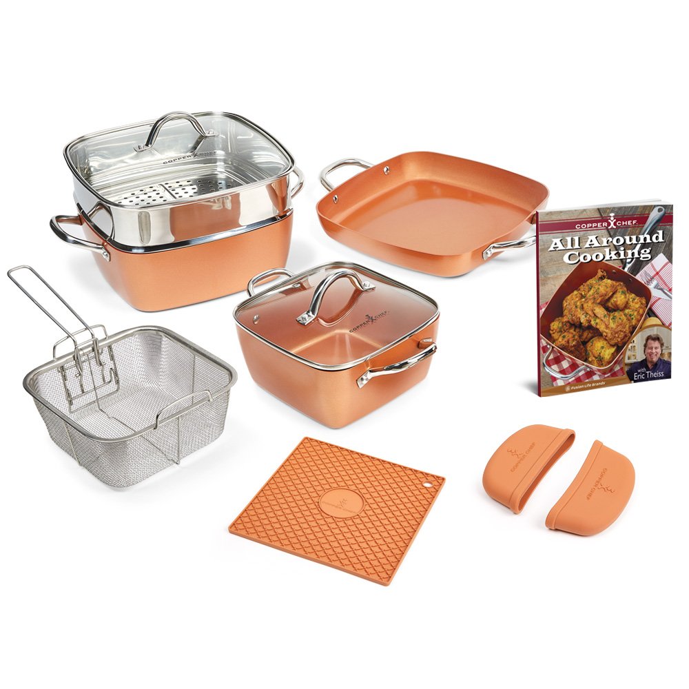 Copper Chef 12 Piece Square Casserole Cookware Set 752356822415 eBay