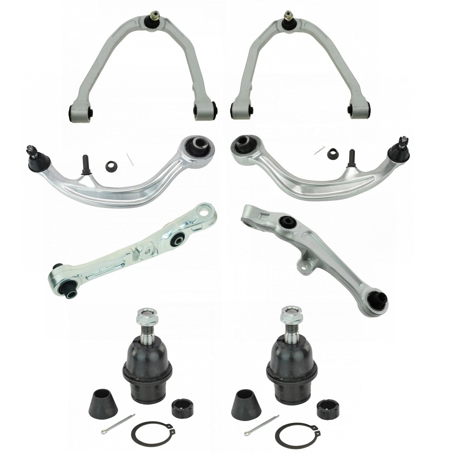 TRQ Front Control Arm with Ball Joint Set Compatible with 2005-2007 INFINITI G35 2005-2009 Nissan 350Z Image