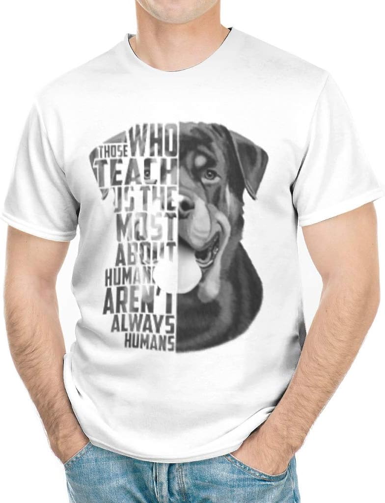 TAIRAVIEM Rottweiler Dog Shirt Those Who Teach Us The Most About Humanity aren't Always Humans T-Shirt Sweatshirt
