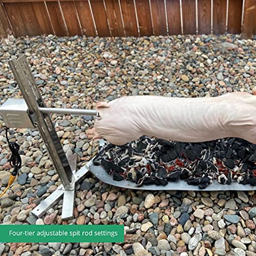 Titan Outdoors Open Fire 13W Spit Tripod Rotisserie Roaster Stand 90 LB