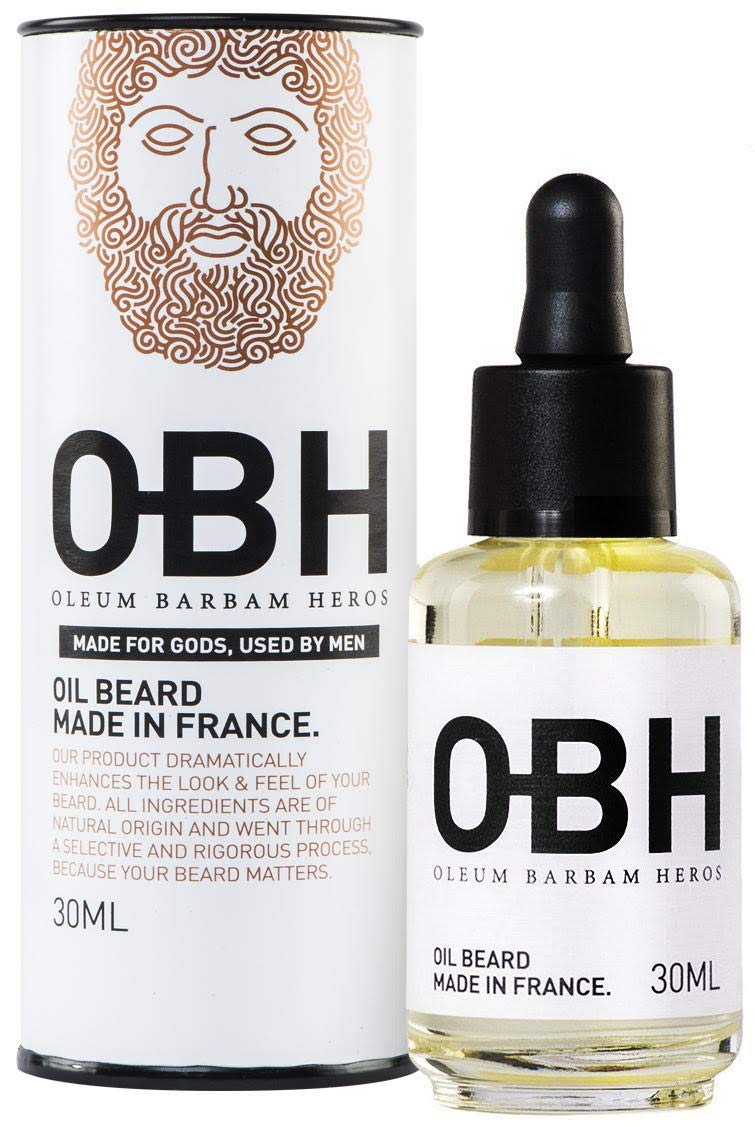 Il miglior balsamo Olio da Barba di altissima qualità completamente naturale per uomo OBH ® ● Crescita eroica della barba e cura perfetta direttamente dalla natura ● Prodotto in Francia