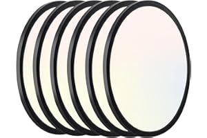 Hlite 6pack 12 inch Flush Mount LED Ceiling Light Fixtures, 24W 2400LM Super Slim, 3CCT Selectable (3000K/4000K/5000K), for Kitchen, Bedroom (Black)