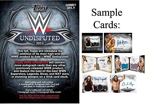 2015 Topps WWE 2015 Undisputed Trading Cards HOBBY Box - 10 packs / 5 cards !10 AUTOS!!
