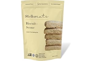 Stellar Eats Grain-Free Biscuit & Scone Baking Mix | Gluten-Free, Dairy-Free, Plant-Based, Paleo-Friendly | Buttery & Decadent Flavor | Almond Flour-Based | Non-GMO Project Verified, Kosher | 10.4 oz | 1 Pack