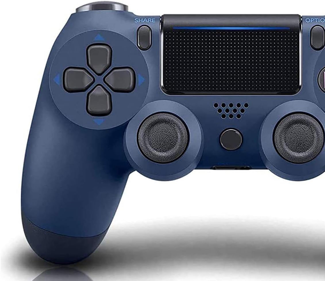 PS4 Controller Wireless Bluetooth Gamepad for Sony Playstation 4 with USB Cable Compatible with Windows PC & Android iOS【Upgraded Version】(Midnight Blue)
