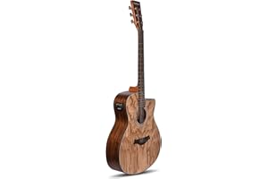 Kadence Acoustica Series Acoustic Electric Guitar - Electric Acoustic Guitar (Ash Wood) - Semi Acoustic Guitar with Pickup & Inbuilt Tuner - Electro Guitars for Beginners & Professionals