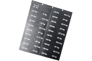 Weight Stack Labels for Gym Equipment - Long-Lasting PP Material Weight Plate Stickers with Clear Identification, Black(C)