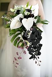 ICBOX 6PCS 41in Artificial Orchid Flowers Faux