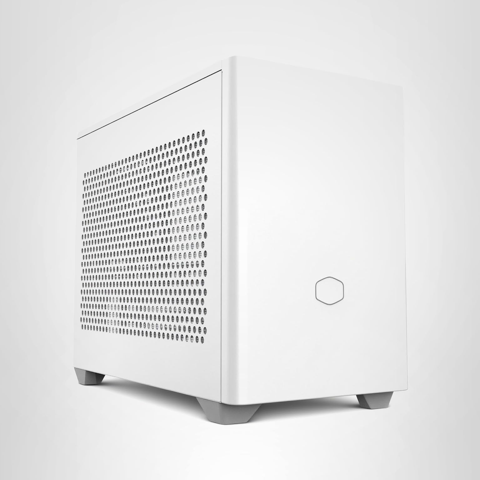 Cooler Master NR200 White Mini-ITX PC Case Ready, Horizontal GPU Mount, Designed Ready Nvidia RTX 5070 Ti | AMD RX 9070 XT, SFX PSU – Ready to Install, Airflow Up To 6 Fans, Vented Panels, DIY