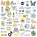 50PCs VSCO Stickers for Hydro Flask, Enjoyee Cartoon Waterproof Vinyl Water Bottle Stickers for Teens, Girls for VSCO Girls with Wrapping Box Decorated