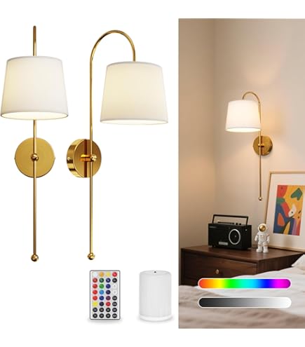 AUSTIN PIVOTING WALL SCONCE - ANTIQUE BRASS FINISH WITH LINEN SHADE – The Happy Lamp Company