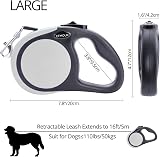 Cfmour Retractable Dog Lead 5m 50kg Grey Heavy-Duty Extendable Leash view 5
