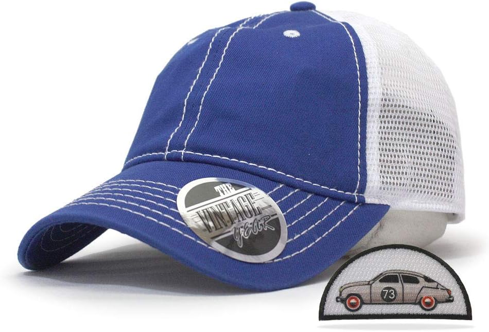 Washed Cotton Unstructured Soft Mesh Adjustable Trucker Baseball Cap