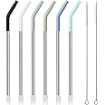 Soledea 30 oz Straight Metal Straws with Silicone Tip for 30 oz Tumbler, Stainless Steel Reusable Drinking Metal Straw for YE