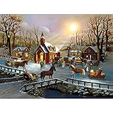Bits and Pieces - 300 Piece Jigsaw Puzzle for Adults - A Christmas Wish - 300 pc Winter Holiday Jigsaw by Artist H. Hargrove