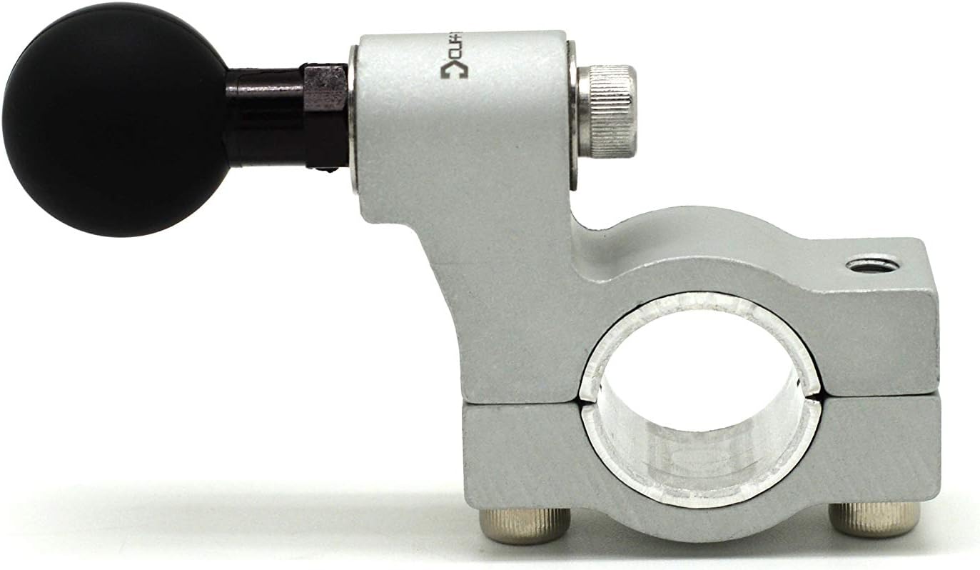 Cliff Top Motorcycle 1" Handlebar Mounting Base with 1 inch Ball (Silver) - Image 3