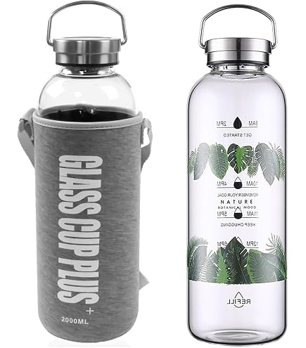 Yenergy 50 Oz Insulated Stainless Steel Water Bottle With Handle & Straw - Wide Mouth, Leak Proof (White)